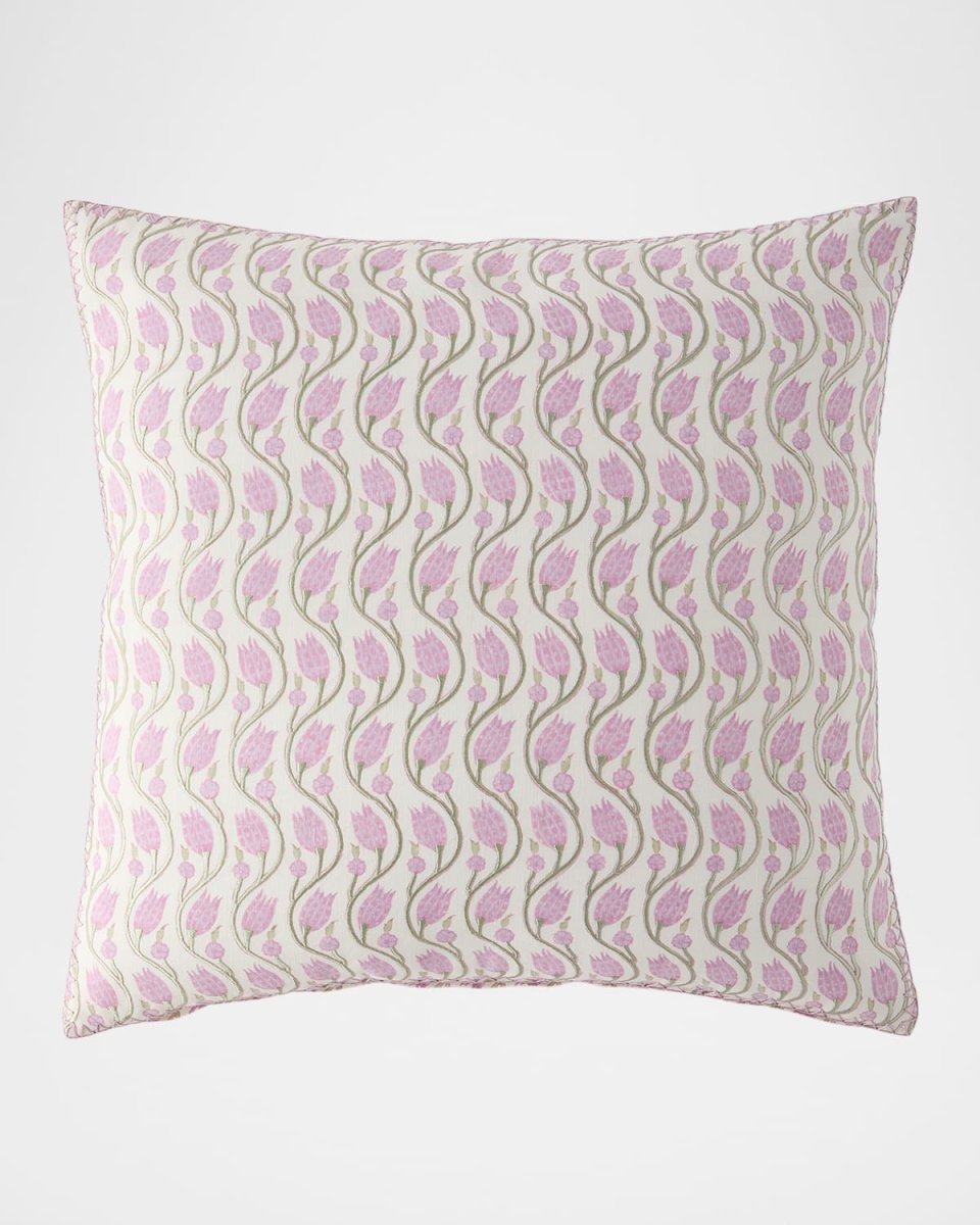 Acarya Embroidered Decorative Pillow, 22" Square